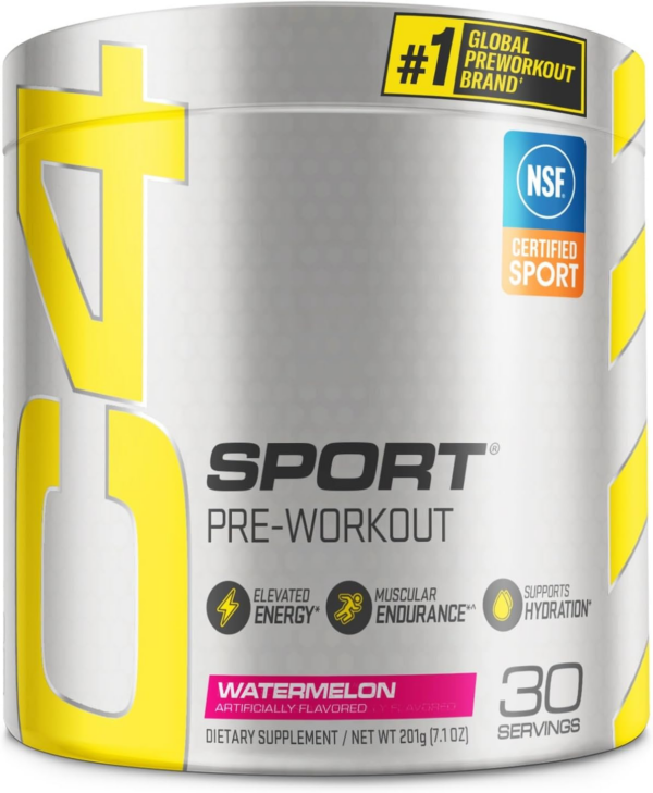 Sport Pre Workout Powder Blue Raspberry - Pre Workout Energy with Creatine + 135mg Caffeine and Beta-Alanine Performance Blend - NSF Certified for Sport 30 Servings - Image 5