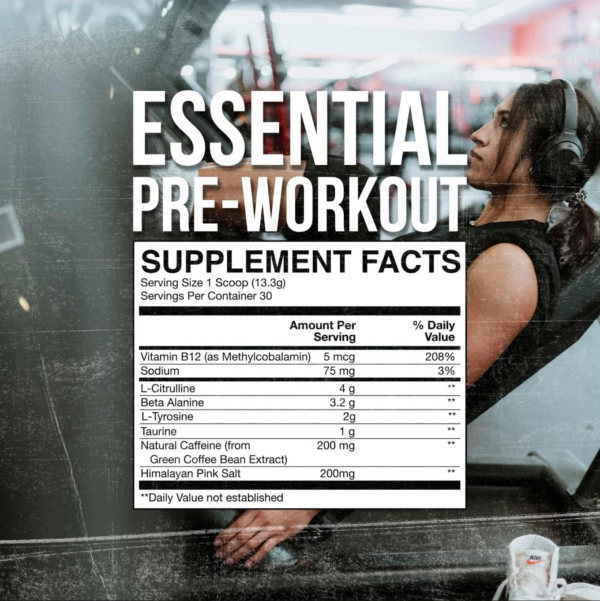 Sports Nutrition Supplement for Men & Women - Preworkout Energy Powder with Caffeine, L-Citrulline, L-Tyrosine, & Beta Alanine Blend - Image 2